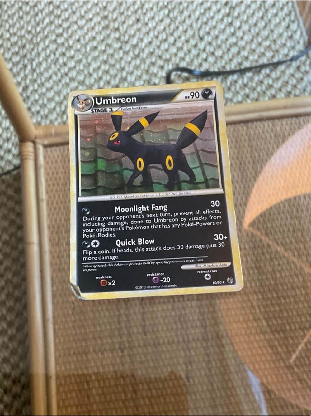 Pokemon Umbreon Trading Card - Black, Yellow